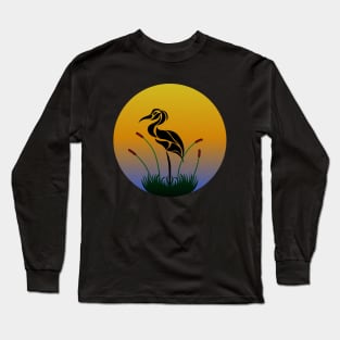 Crane in the sun Long Sleeve T-Shirt